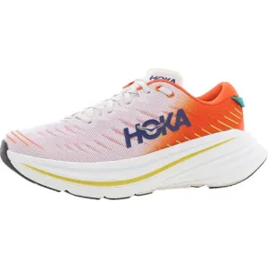 Hoka One One Mens Bondi X White Fitness Workout Running Shoes Sneakers Used