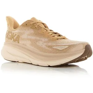 Hoka One One Mens Clifton 9 Tan Fitness Running &amp; Training Shoes Sneakers New