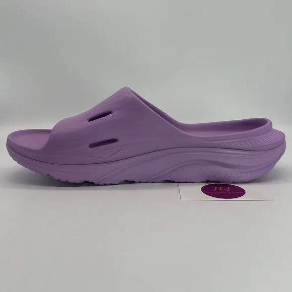 Hoka One One Men's Ora Recovery Slide 3 Comfort Sandals Violet Bloom Size 12