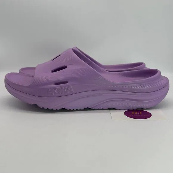 Hoka One One Men's Ora Recovery Slide 3 Comfort Sandals Violet Bloom Size 12