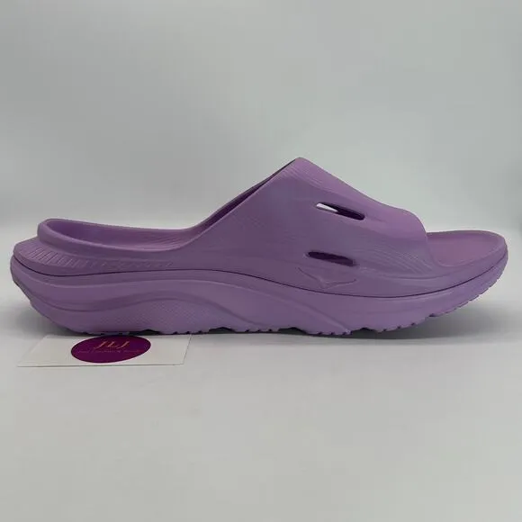 Hoka One One Men's Ora Recovery Slide 3 Comfort Sandals Violet Bloom Size 12