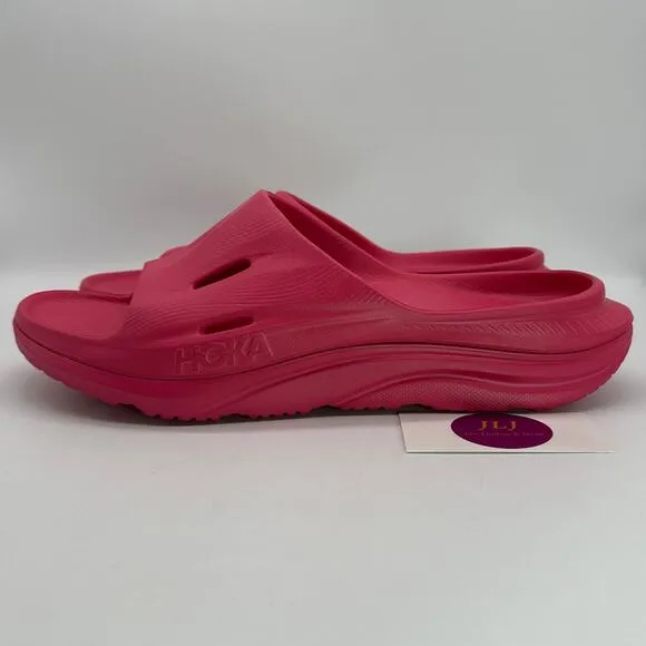 Hoka One One Mens Ora Recovery Slide 3 Slip On Comfort Sandals Raspberry Size 12