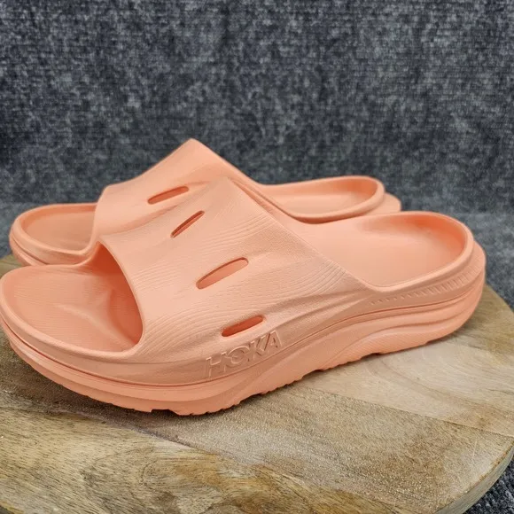 Hoka One One Ora Recovery Slide 3 Mens Size 10 Papaya Comfort Sandals NEW