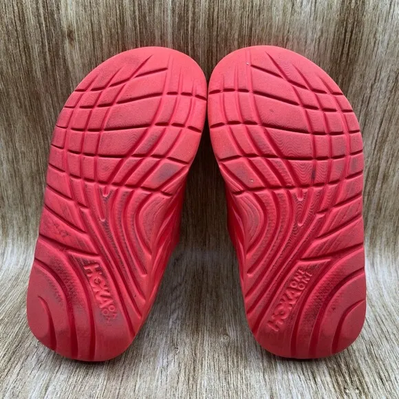 Hoka One One Ora Recovery Slide Women's Size 5 Orange Sandals Slip On Comfort