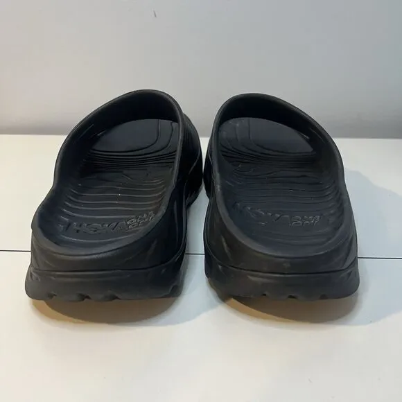 Hoka One One Recovery Slides Sandals Black Men 10 Women 12