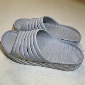 Hoka One One Sandals Gray ORA Recovery Slide Slip On Casual Comfort Mens Size 11