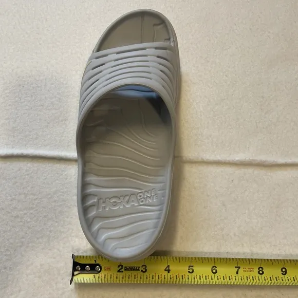 Hoka One One Sandals Gray ORA Recovery Slide Slip On Casual Comfort Mens Size 11