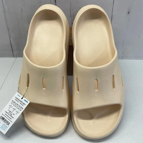 HOKA One One U ORA RECOVERY SLIDE 3 Unisex Mens 10/Womens 12 Vanilla Sandals