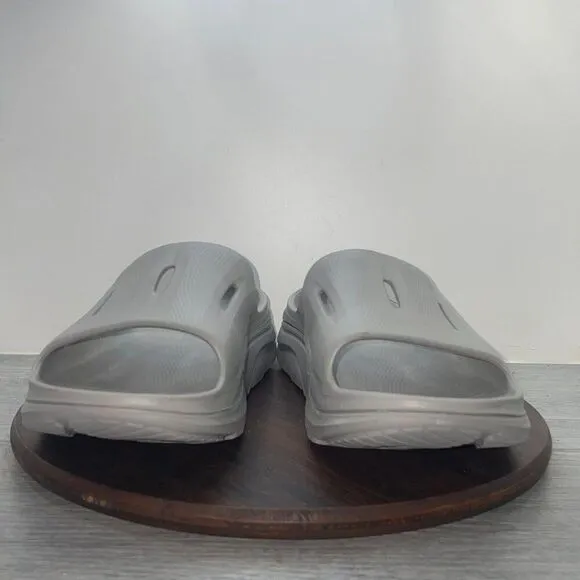 HOKA One One Ora Men’s 13 Recovery Slides 3 Comfort Sandals Gray Slip On