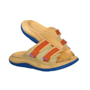 Hoka ORA Luxe Recovery Open Toe Slide Sandals Unisex M 9 W 11 Peach Impala Blue