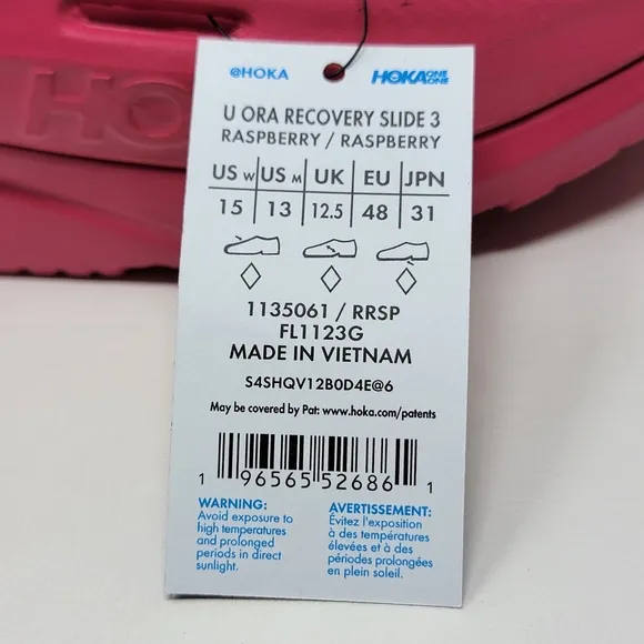 HOKA Ora Recovery 3 Slides Sandals Raspberry Pink 1135061 RRSP Men's Size 13 NWT
