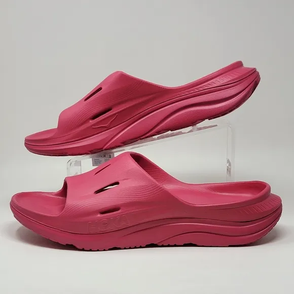 HOKA Ora Recovery 3 Slides Sandals Raspberry Pink 1135061 RRSP Men's Size 13 NWT