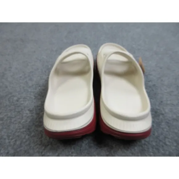 Hoka Ora Recovery Slide 3 Mens Size 11 Beige Eggnog Rust Rubber Slip On Sandals