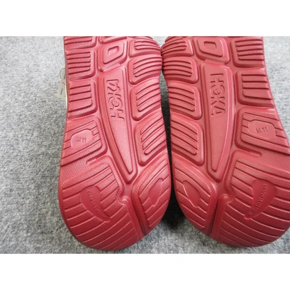 Hoka Ora Recovery Slide 3 Mens Size 11 Beige Eggnog Rust Rubber Slip On Sandals