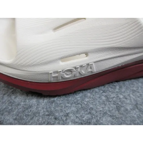 Hoka Ora Recovery Slide 3 Mens Size 11 Beige Eggnog Rust Rubber Slip On Sandals