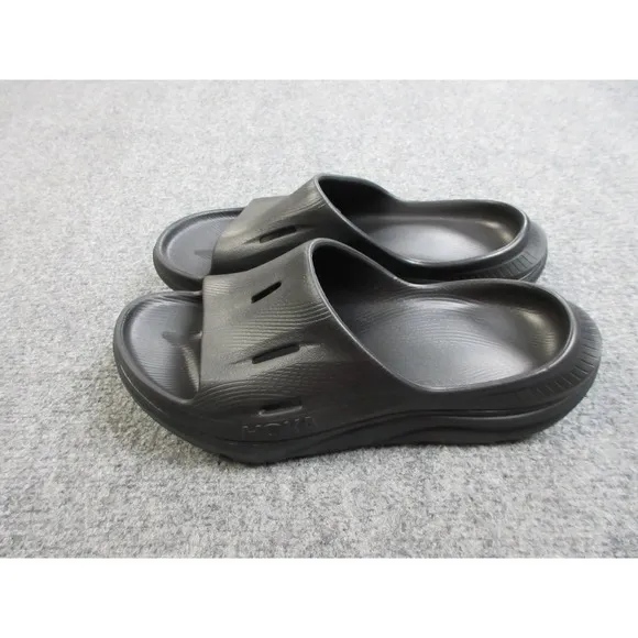 Hoka Ora Recovery Slide 3 Mens Size 8 Black Rubber Slip On Sandals 1135061