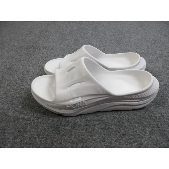 Hoka Ora Recovery Slide 3 Mens Size 9 White Rubber Slip On Sandals 1135061