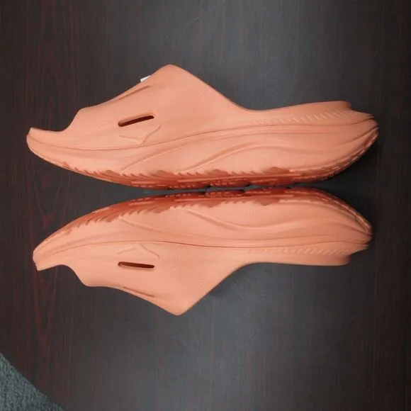 Hoka Ora Recovery Slide‎ 3 Sandals Mens 13 Papaya Peach Orange Summer