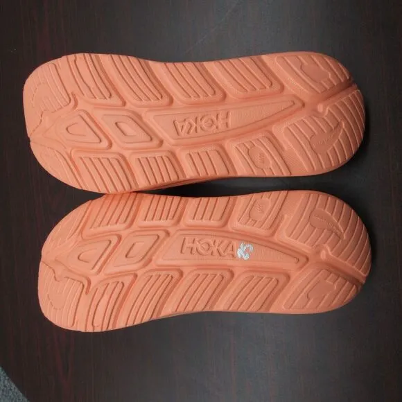 Hoka Ora Recovery Slide‎ 3 Sandals Mens 13 Papaya Peach Orange Summer