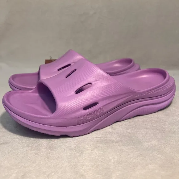 HOKA Ora Recovery  Slide  Sandals 3 Violet Bloom Purple Unisex Men's 11/Women 13