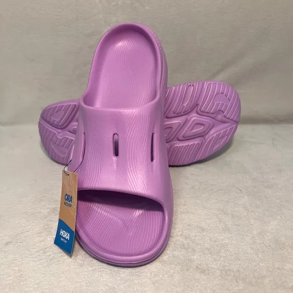 HOKA Ora Recovery  Slide  Sandals 3 Violet Bloom Purple Unisex Men's 11/Women 13