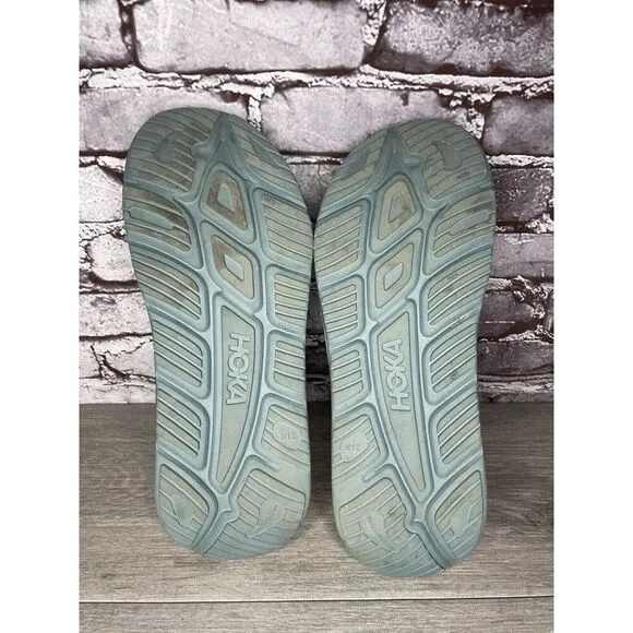 Hoka Ora Recovery Slides 3 Mist Green Trellis Slides Sandals Men Sz 12M US/45EU