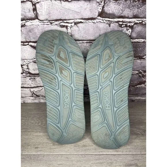 Hoka Ora Recovery Slides 3 Mist Green Trellis Slides Sandals Men Sz 12M US/45EU