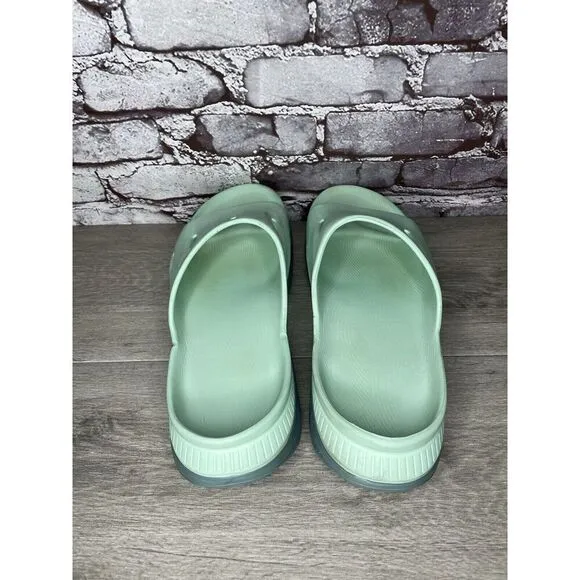 Hoka Ora Recovery Slides 3 Mist Green Trellis Slides Sandals Men Sz 12M US/45EU