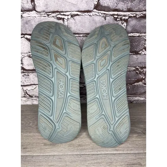 Hoka Ora Recovery Slides 3 Mist Green Trellis Slides Sandals Men Sz 12M US/45EU