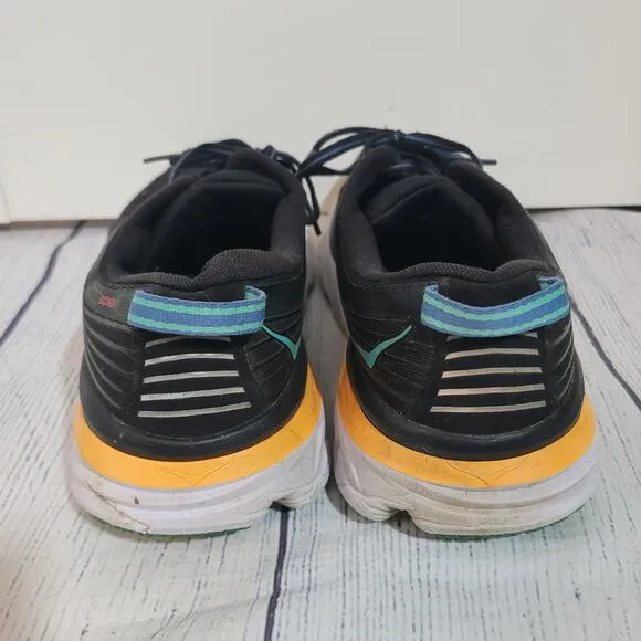 Hoka Size Men's 10.5 Hoka One One Bondi 7 Black Atlantis Running Shoes
