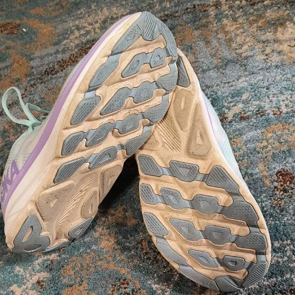 Hoka Women's Mint and Lavender Running Shoes