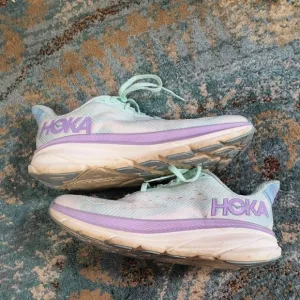 Hoka Women's Mint and Lavender Running Shoes