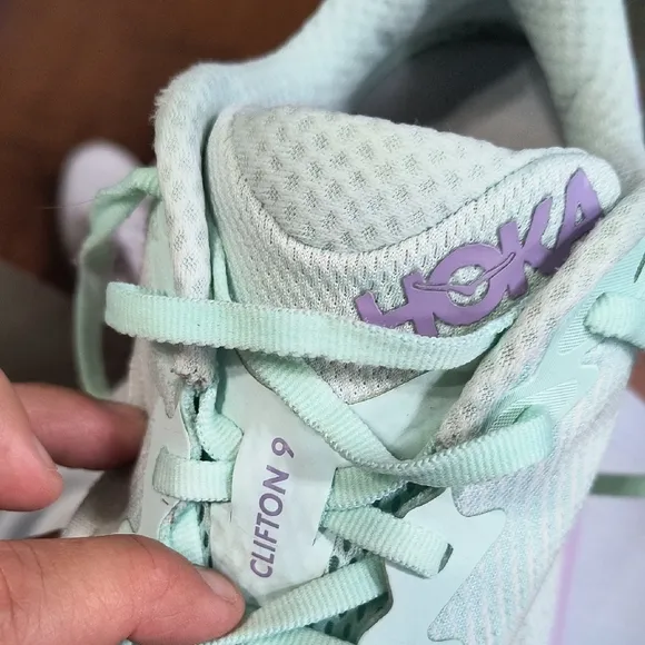 Hoka Women's Mint and Lavender Running Shoes