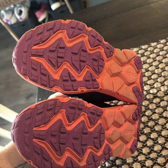 HOKA Women's Navy and Pinkish Running Shoes