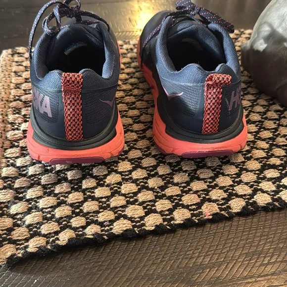 HOKA Women's Navy and Pinkish Running Shoes