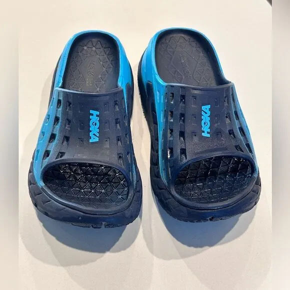 Hoka Blue Slide Sandals Ora Recovery Slide 7M 9W