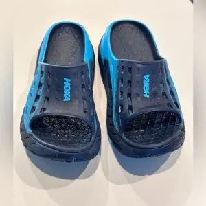 Hoka Blue Slide Sandals Ora Recovery Slide 7M 9W