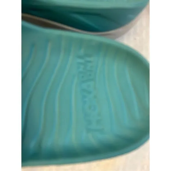 Hoka Hoka one one Mens 13 Slides recovery sandals Aquarelette/Blazing orange