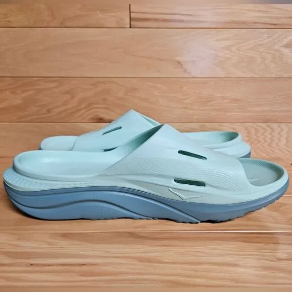 Hoka One One Ora Recovery Slide Mist Green Trellis Flip Flop Comfort Sandals