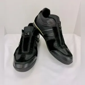 Hugo Boss Orange Black Slip-On Sneakers Tennis Shoes Black Size 43 - US Men’s 10