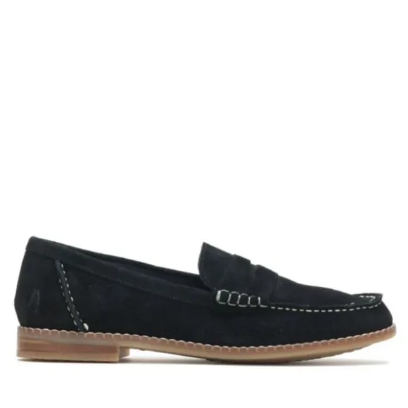 HUSH PUPPIES Black Suede Loafers Shoes