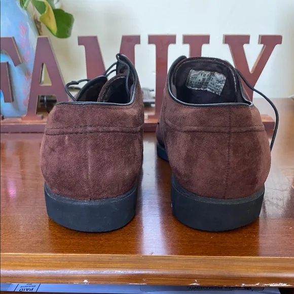 Hush Puppies Brown Suede Wingtip Oxfords