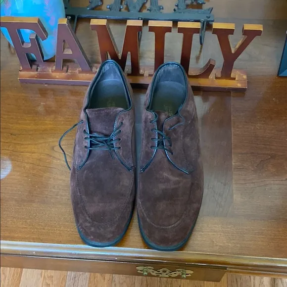 Hush Puppies Brown Suede Wingtip Oxfords
