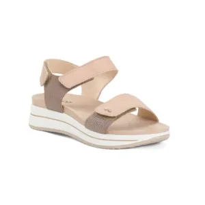 IGI&amp;CO Beige Made In Italy Leather Comfort Flat Sandals