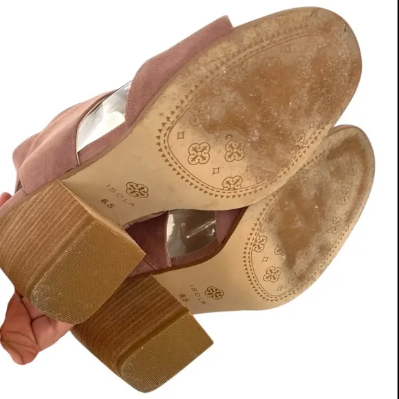 Isola Ravenna Suede Sandals Mulberry 6.5