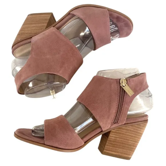 Isola Ravenna Suede Sandals Mulberry 6.5