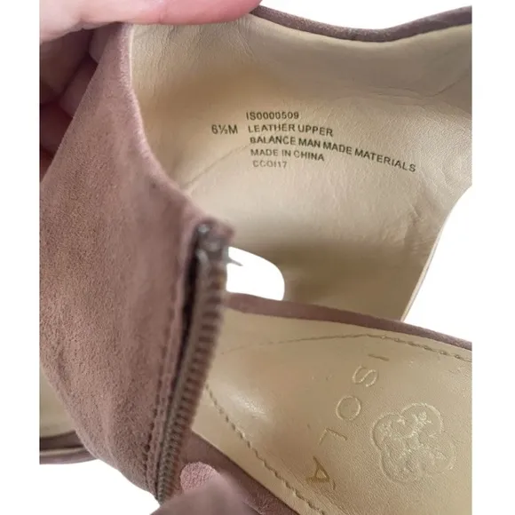 Isola Ravenna Suede Sandals Mulberry 6.5