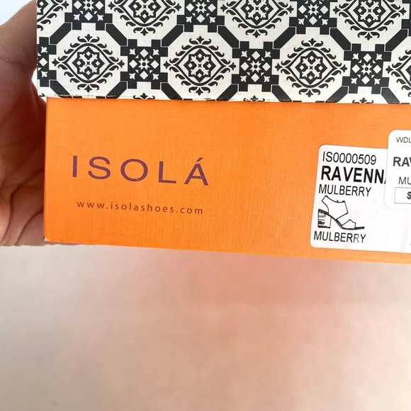 Isola Ravenna Suede Sandals Mulberry 6.5
