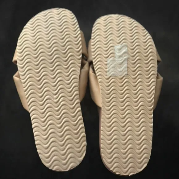 J. Crew | Women's Tan Padded Twisted Knot Slide Sandals | Size 9 NWOT