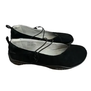 Jambu &quot;Mason&quot; Black Suede Mary Jane Flat Comfort Shoes Women's Size 8.5M